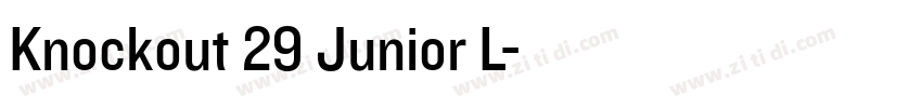 Knockout 29 Junior L字体转换